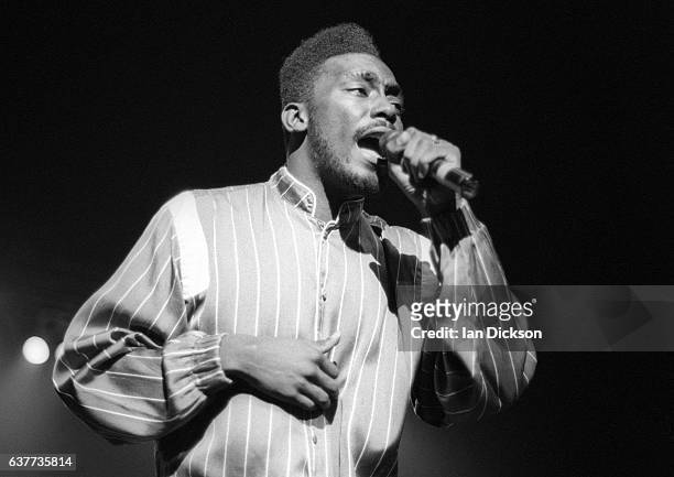 Big Daddy Kane performing on stage at Brixton Academy, London, 11 December 1989.