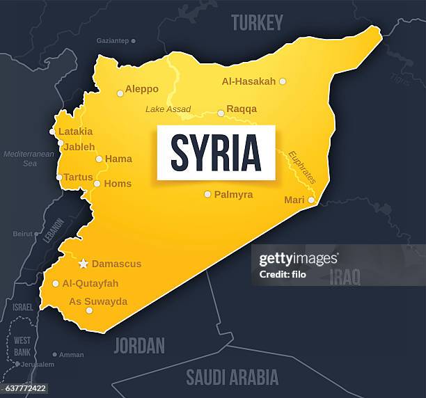 illustrations, cliparts, dessins animés et icônes de la syrie carte - capitales internationales