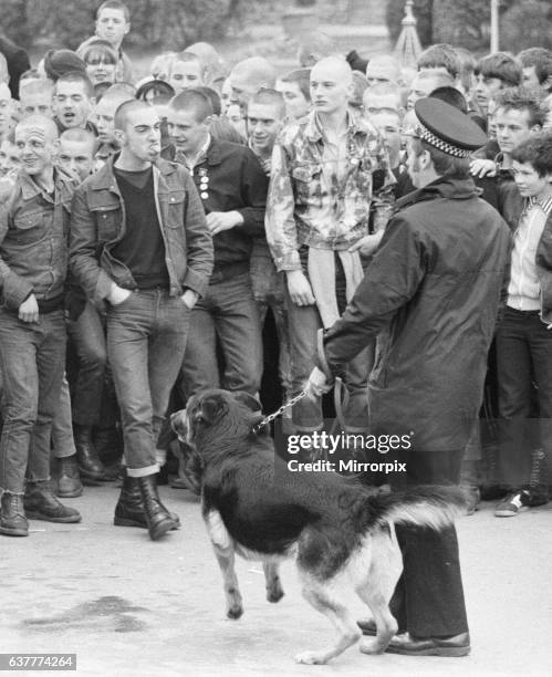 Easter away day skinhead style. Gangs of glue sniffing hooligans rampaged through Southend yelling and swearing, barging into holidaymakers and...