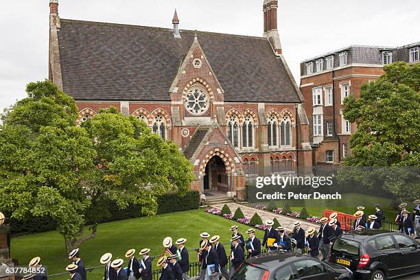 Pupils make their way to class at Harrow School. Harrow School is an English independent school for boys situated in the town of Harrow, in...