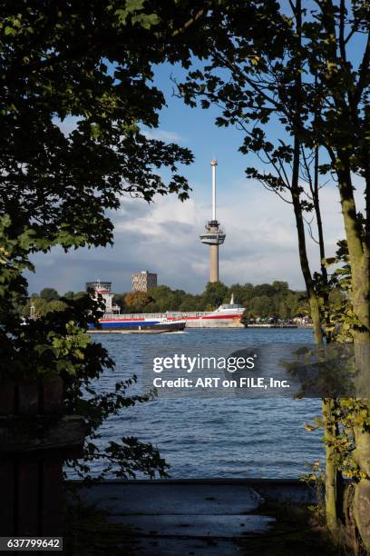 euromast rotterdam - nieuwe maas river stock pictures, royalty-free photos & images