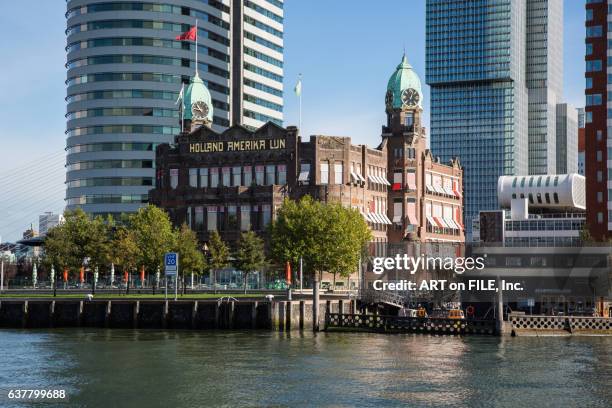 new york hotel rotterdam - nieuwe maas river stock pictures, royalty-free photos & images