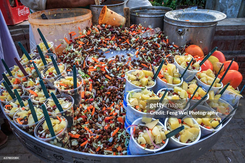 Local Snacks Food Street Lahore Punjab Pakistan High-Res Stock Photo