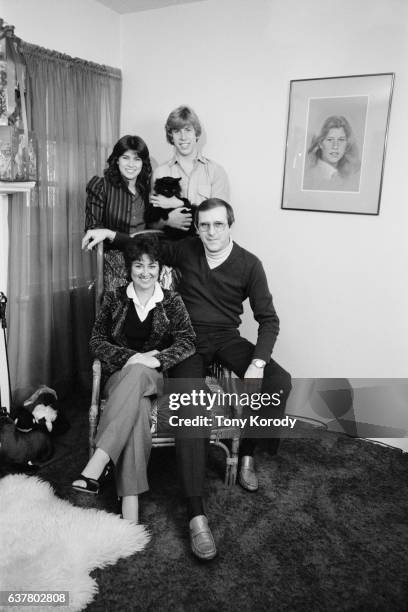 Television actors and real-life siblings Nancy and Philip McKeon with their parents.