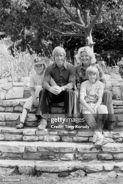 Chuck Norris with his wife Diane and their sons Mike and Eric.