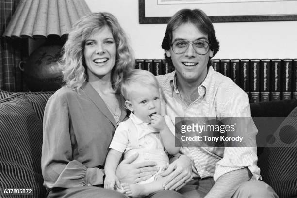 Debby Boone with Her Husband Gabriel Ferrer and Their Son Jordan at Home