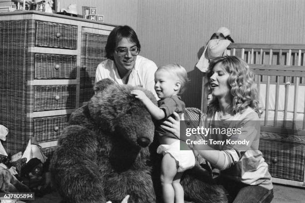 Debby Boone with Her Husband Gabriel Ferrer and Their Son Jordan at Home