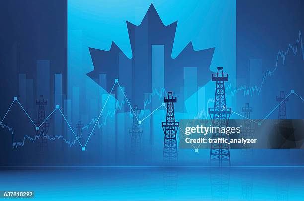 financial background - oil towers - distillation tower stock illustrations