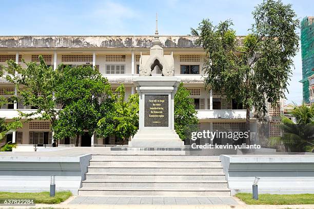 tuol sleng genocide museum - cambodian khmer rouge tourism stock pictures, royalty-free photos & images