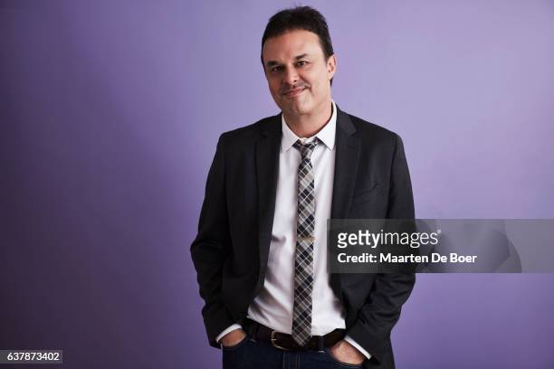 John Scott Shepherd from DirecTV's 'You Me Her' poses in the Getty Images Portrait Studio at the 2017 Winter Television Critics Association press...