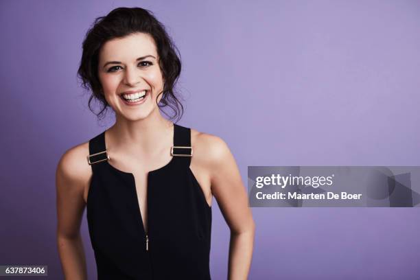 Priscilla Faia from DirecTV's 'You Me Her' poses in the Getty Images Portrait Studio at the 2017 Winter Television Critics Association press tour at...