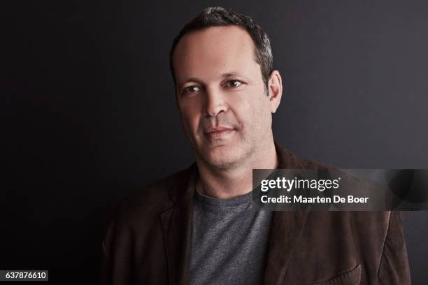 Vince Vaughn of DirecTV's 'Fear with Tim Ferriss' and 'Undeniable with Joe Buck' poses in the Getty Images Portrait Studio at the 2017 Winter...