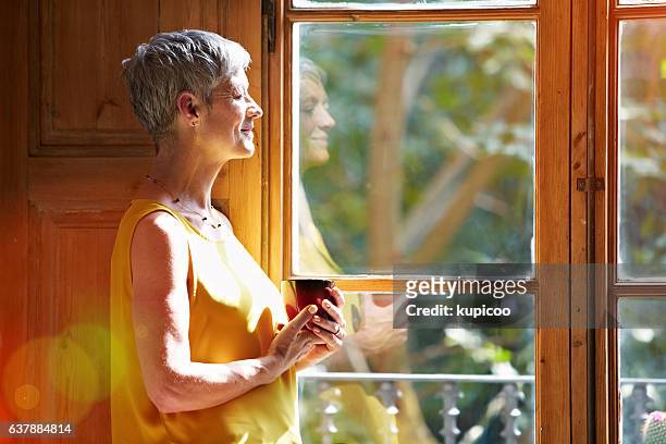 taking time tor reflect - old woman by window stock pictures, royalty-free photos & images