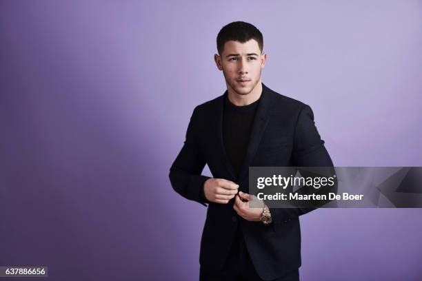 Nick Jonas from DirecTV's 'Kingdom' poses in the Getty Images Portrait Studio at the 2017 Winter Television Critics Association press tour at the...