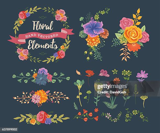 floral design elements - intricacy stock illustrations