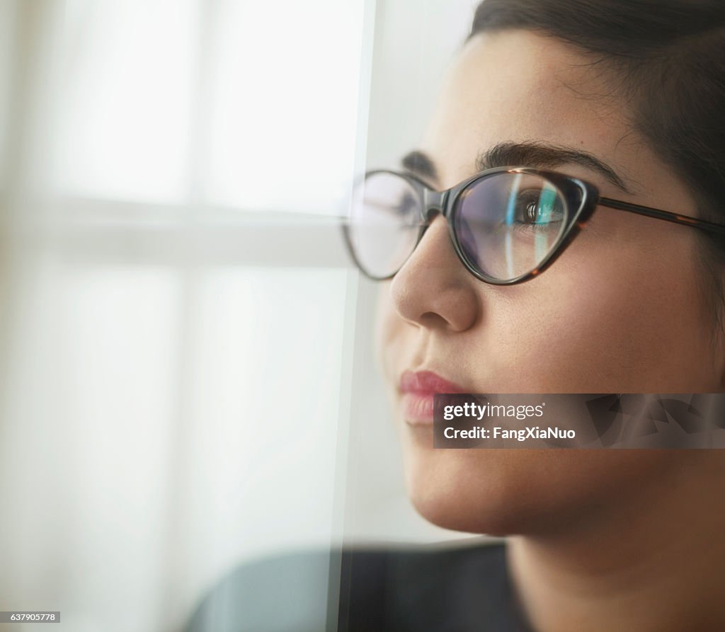 Young woman portrait in office