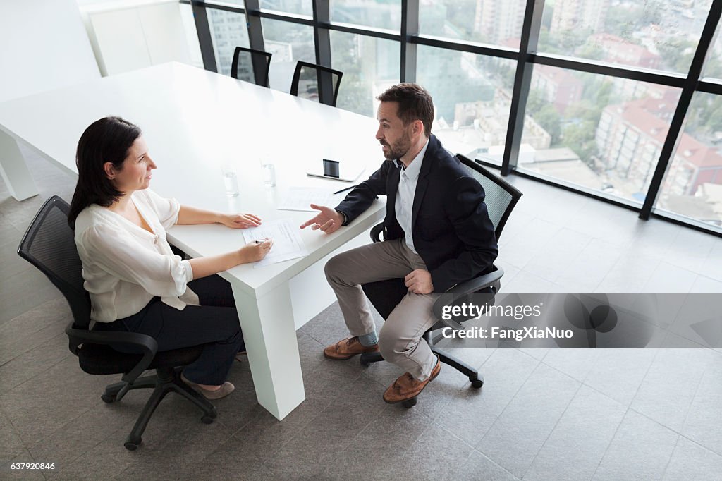 Business people talking in office
