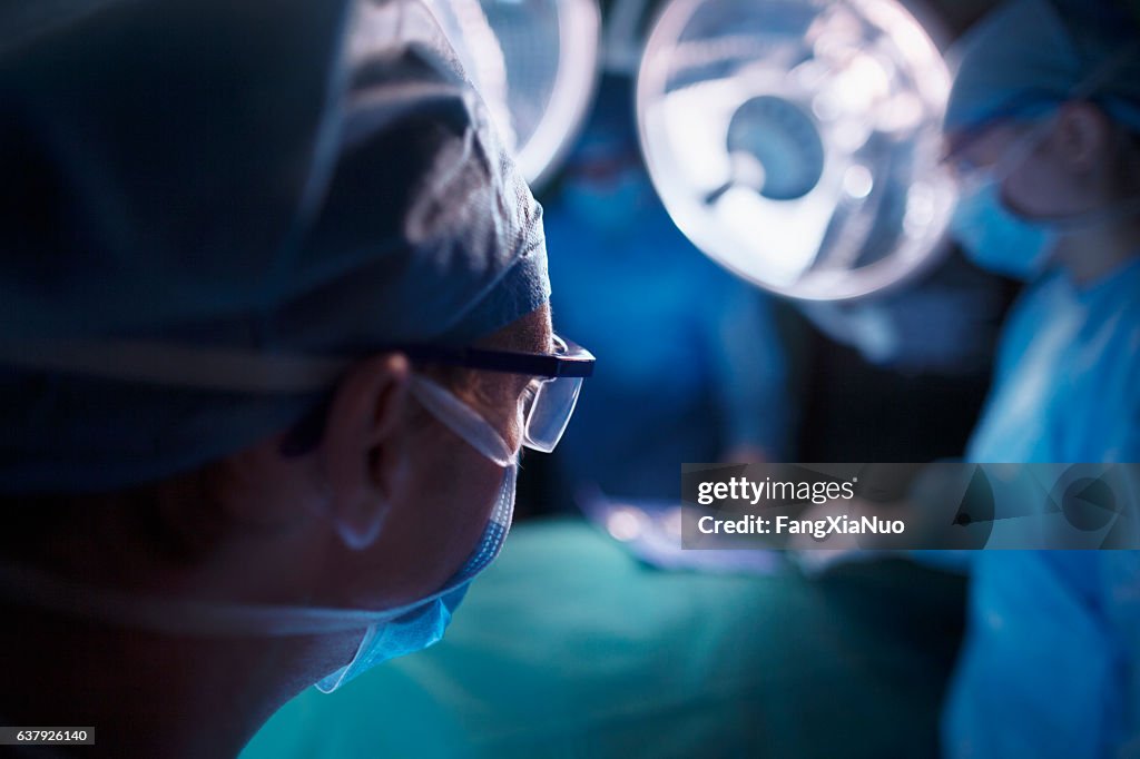 Doctors in hospital operating room