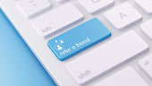 Modern Keyboard wih Refer A Friend Button