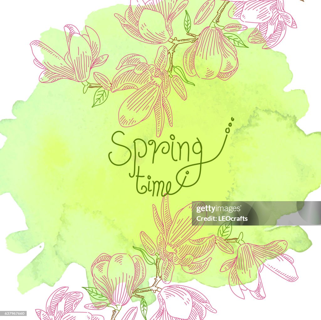 Spring Drawiong Spring Flower Drawing High-Res Vector Graphic - Getty Images