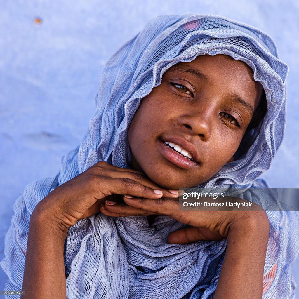 Beautiful Muslim girl in Southern Egypt