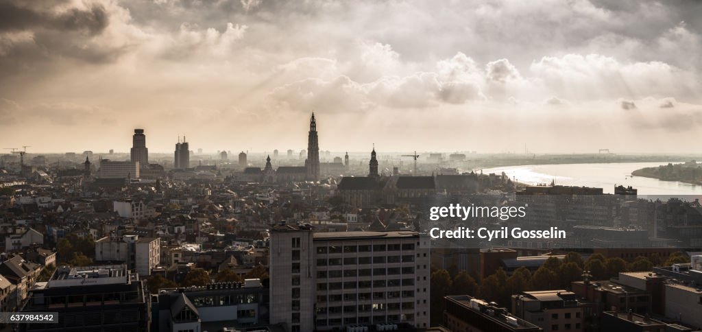 Over the roofs of Antwerp