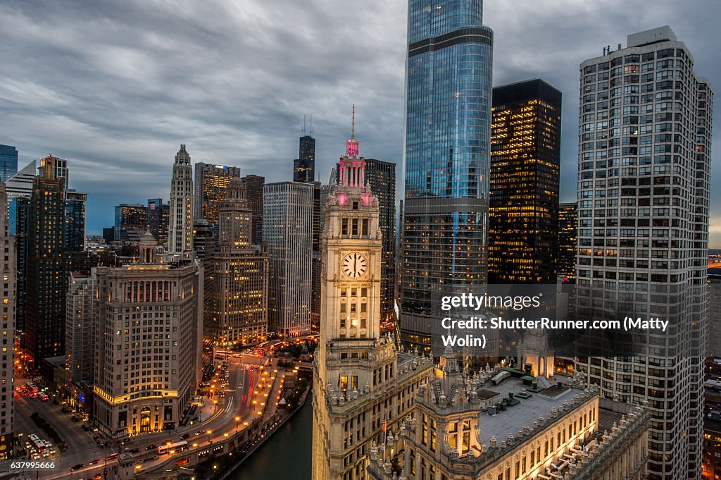 Daytime Lighting from Tribune Tower