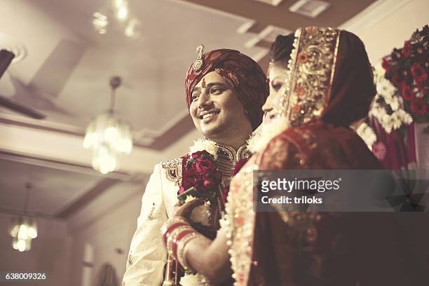 indian wedding ceremony - married stock pictures, royalty-free photos & images