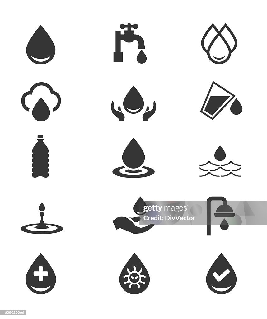 Water vector icons