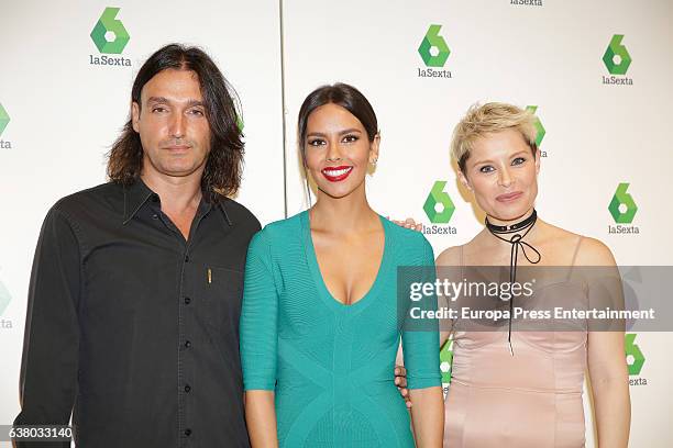 Rafa Mendez, Cristina Pedroche and Soraya Arnelas present 'Tu si Que Si' talent show at Atresmedia Studios on January 5, 2017 in Madrid, Spain.