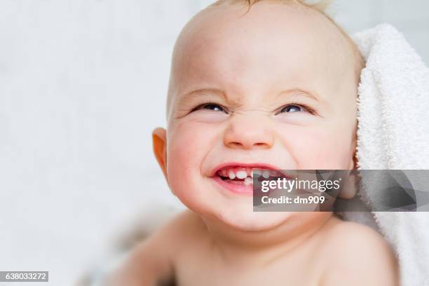 fun after bathtime - babyhood stock pictures, royalty-free photos & images