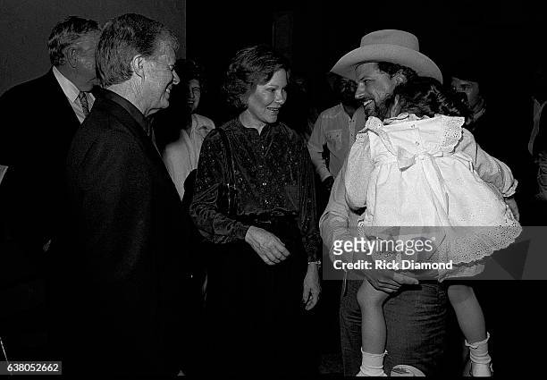 Jimmy Carter, Rosalynn Carter and Alex Hodges Nederlander Concerts, during Charlie Daniels Band Benefit for Jimmy Carter's Presidential Campaign at...