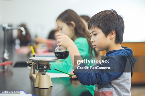 Example Of Stem Group Of Elementary Students Doing Stem Activities In A Classroom High ...