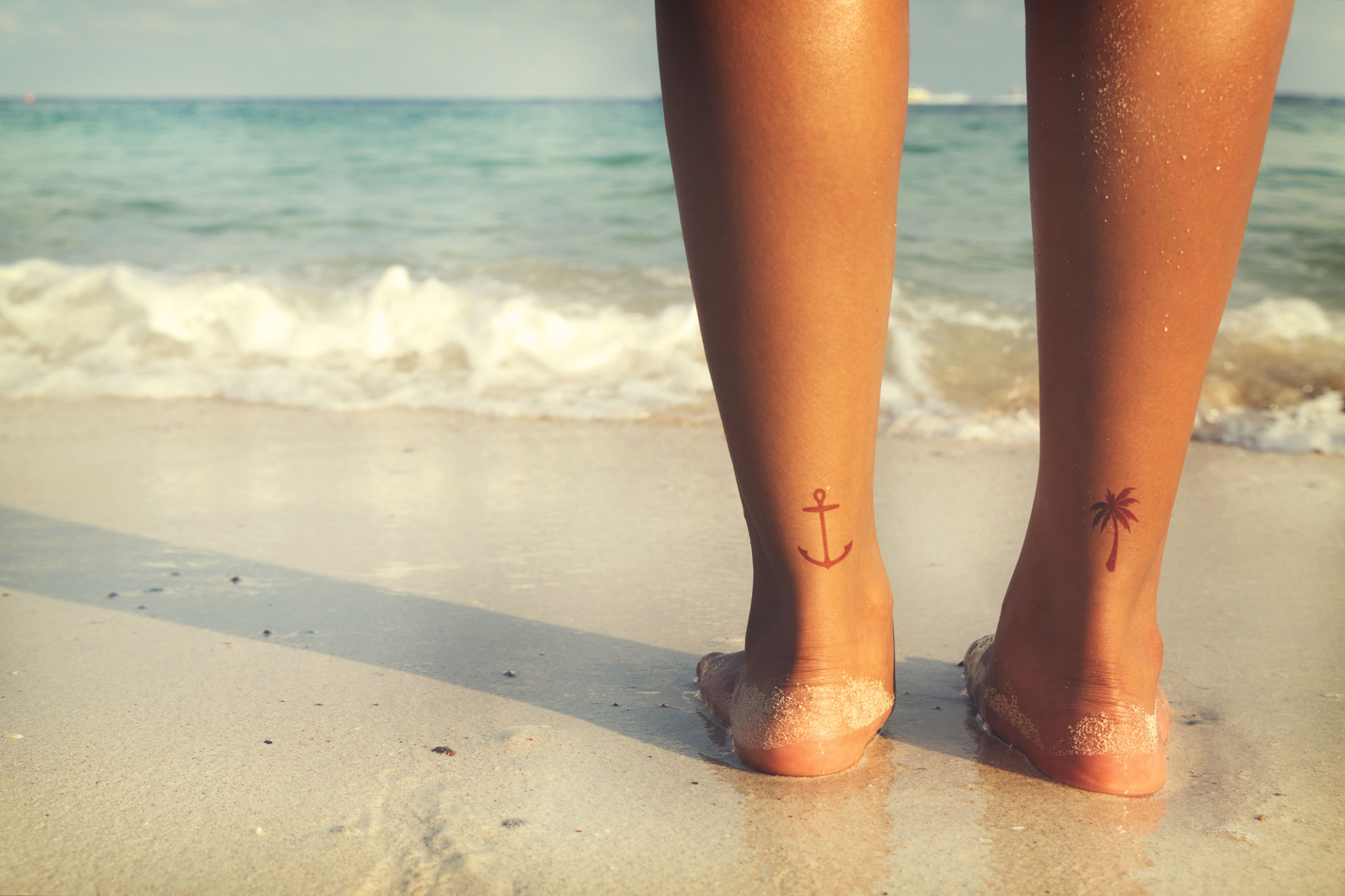 summer beach tattoo
