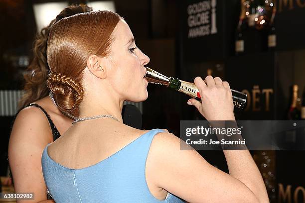 Jessica Chastain attends the 74th Annual Golden Globe Awards at The Beverly Hilton Hotel on January 8, 2017 in Beverly Hills, California.