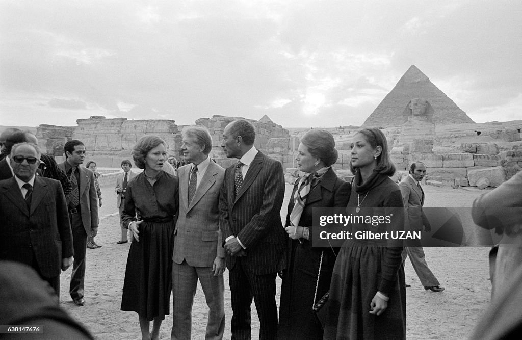 Jimmy Carter en visite en Egypte en 1979