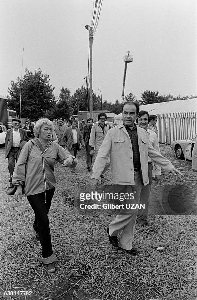 Georges Marchais et sa femme Liliane à la Fête de l'Humanité à La Courneuve, France, le 8 septembre 1979.