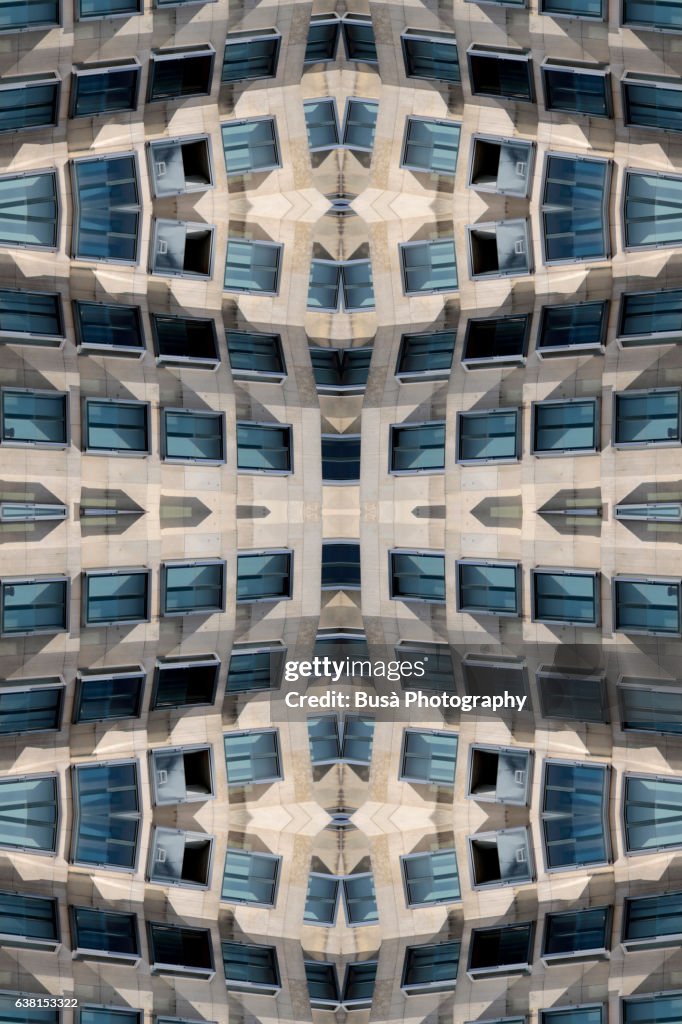 Impossible architectures: digital manipulation of DZ Bank Building by Frank Gehry in Berlin, Germany