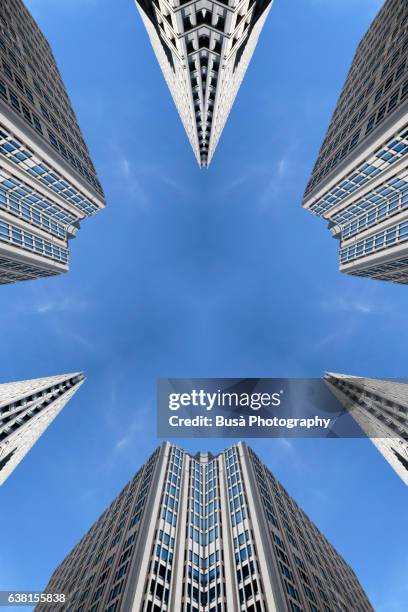 impossible architectures: digital manipulation of the beisheim center on berlin's potsdamer platz. berlin, germany - potsdamer platz stock illustrations