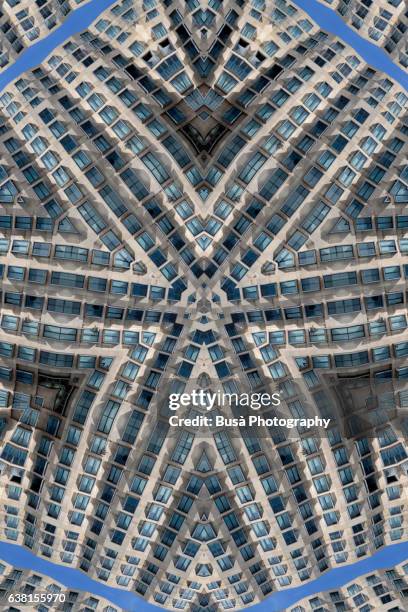 impossible architectures: digital manipulation of dz bank building by frank gehry in berlin, germany - potsdamer platz stock illustrations