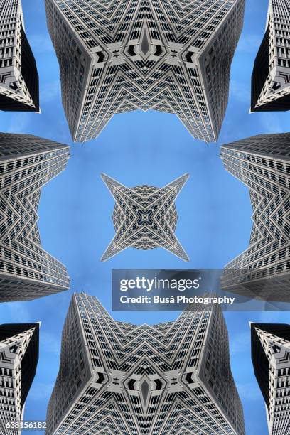 impossible architectures: digital manipulation of the beisheim center on berlin's potsdamer platz. berlin, germany - potsdamer platz stock illustrations