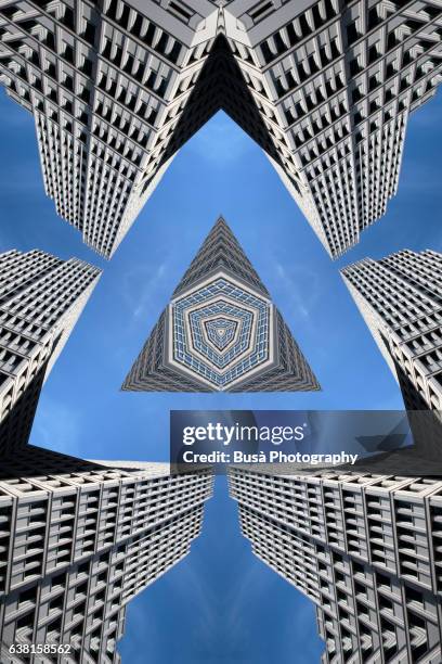 impossible architectures: digital manipulation of the beisheim center on berlin's potsdamer platz. berlin, germany - potsdamer platz stock illustrations