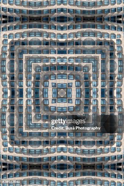 impossible architectures: digital manipulation of dz bank building by frank gehry in berlin, germany - potsdamer platz stock illustrations