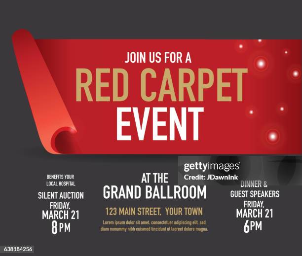 red carpet event design template - roll up stock illustrations