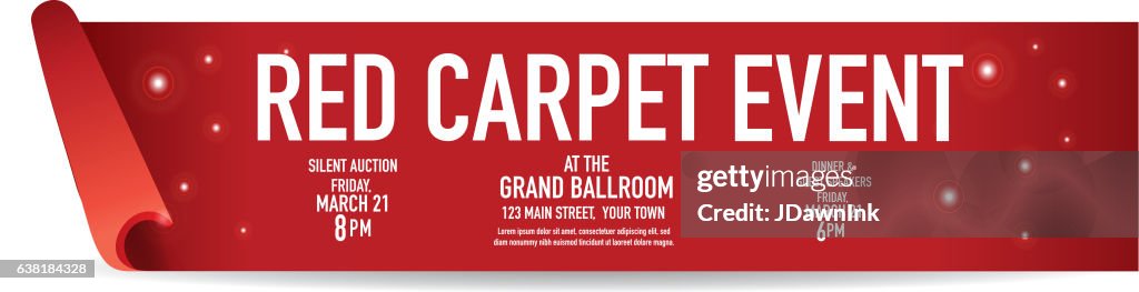 Red Carpet Event Banner Design Vorlage