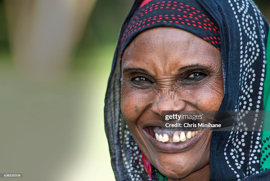 Happy Muslim Woman Smiling