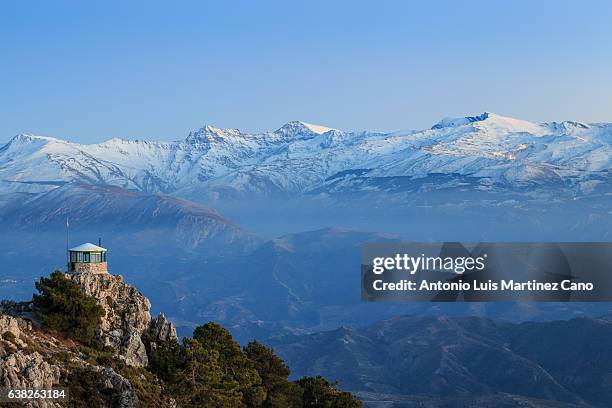 view of sierra nevada - andalucian sierra nevada stock pictures, royalty-free photos & images