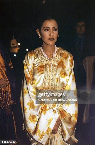 La Princesse Lalla Meryem du Maroc, fille du roi Hassan II, lors d'une soirée à l'UNESCO le 7 octobre 1997 à Paris, France.