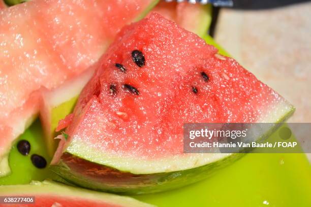 close-up of watermelon - hannie van baarle photos et images de collection