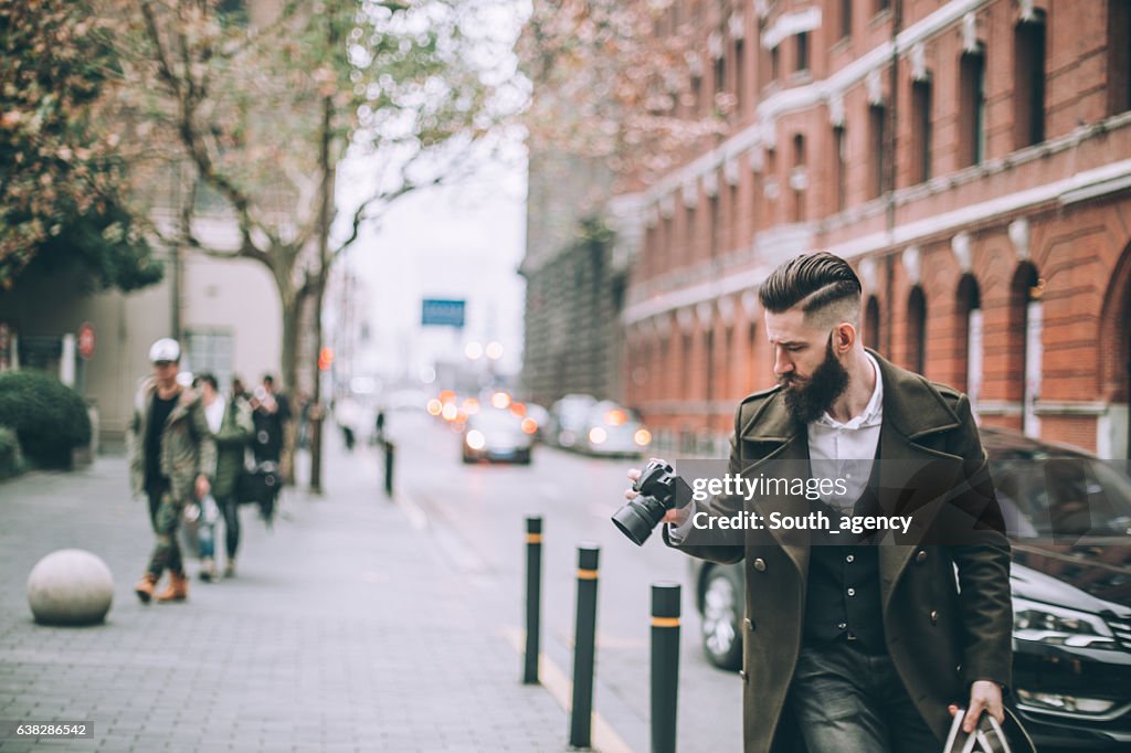 Charming photographer